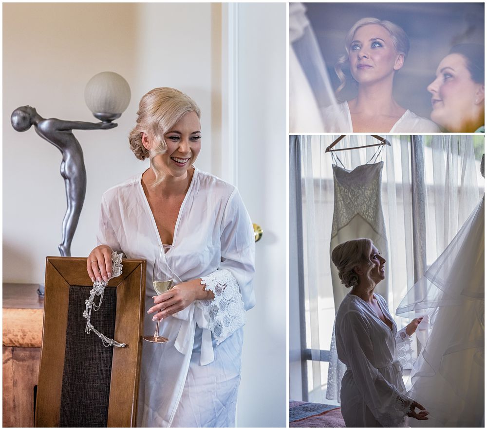 Darjon Vineyard Wedding-Bride getting ready at Flaxton Manor