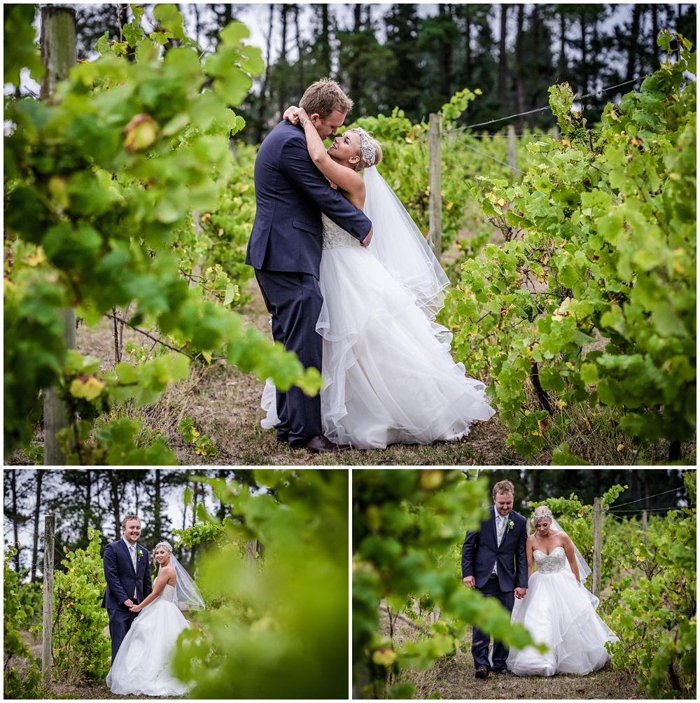 Darjon Vineyard Wedding Venue couple in the vines