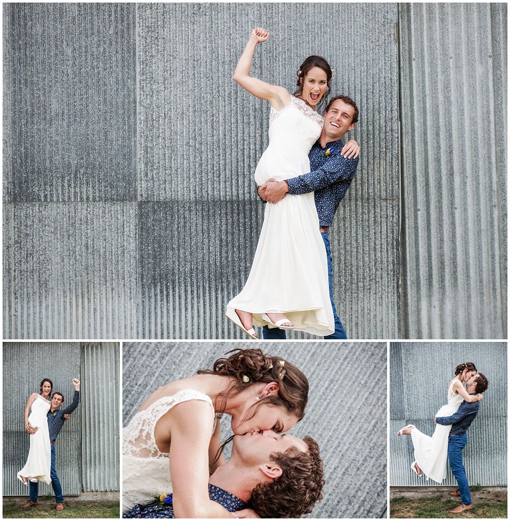 Hampton Lea Gardens Wedding-Bride and groom celebrate their wedding