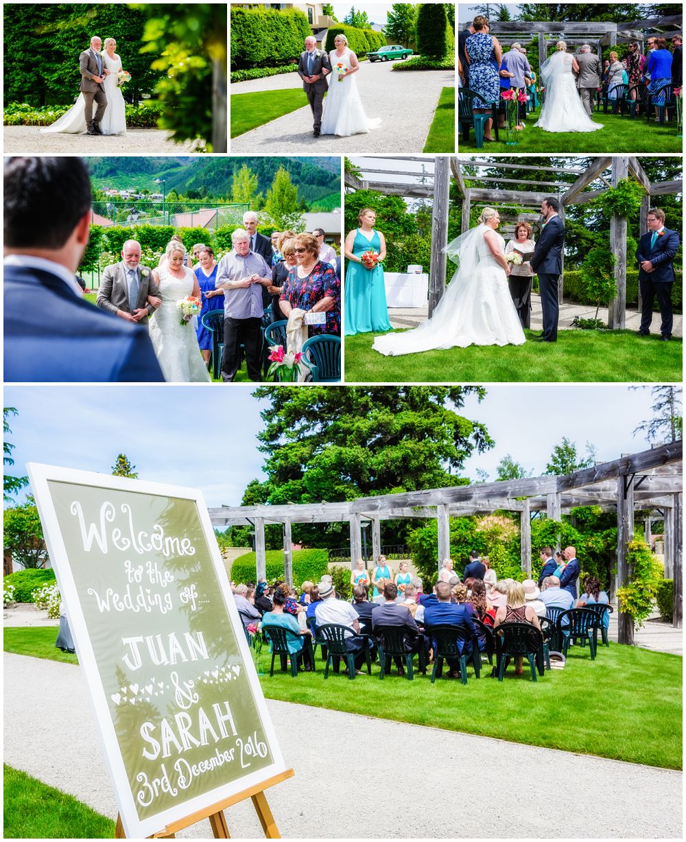 Heritage Hanmer Springs Wedding Venue ceremony in beautiful sunny weather