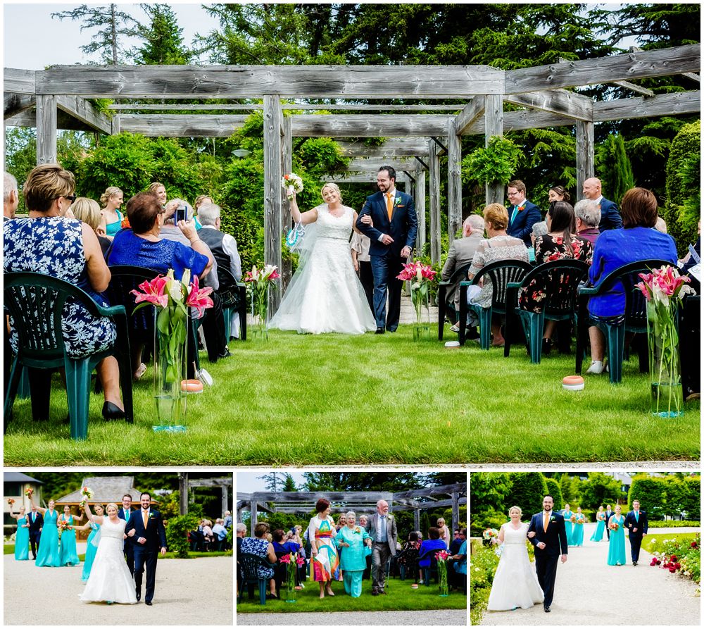 Heritage Hanmer Springs Wedding-bride and groom walking out from ceremony