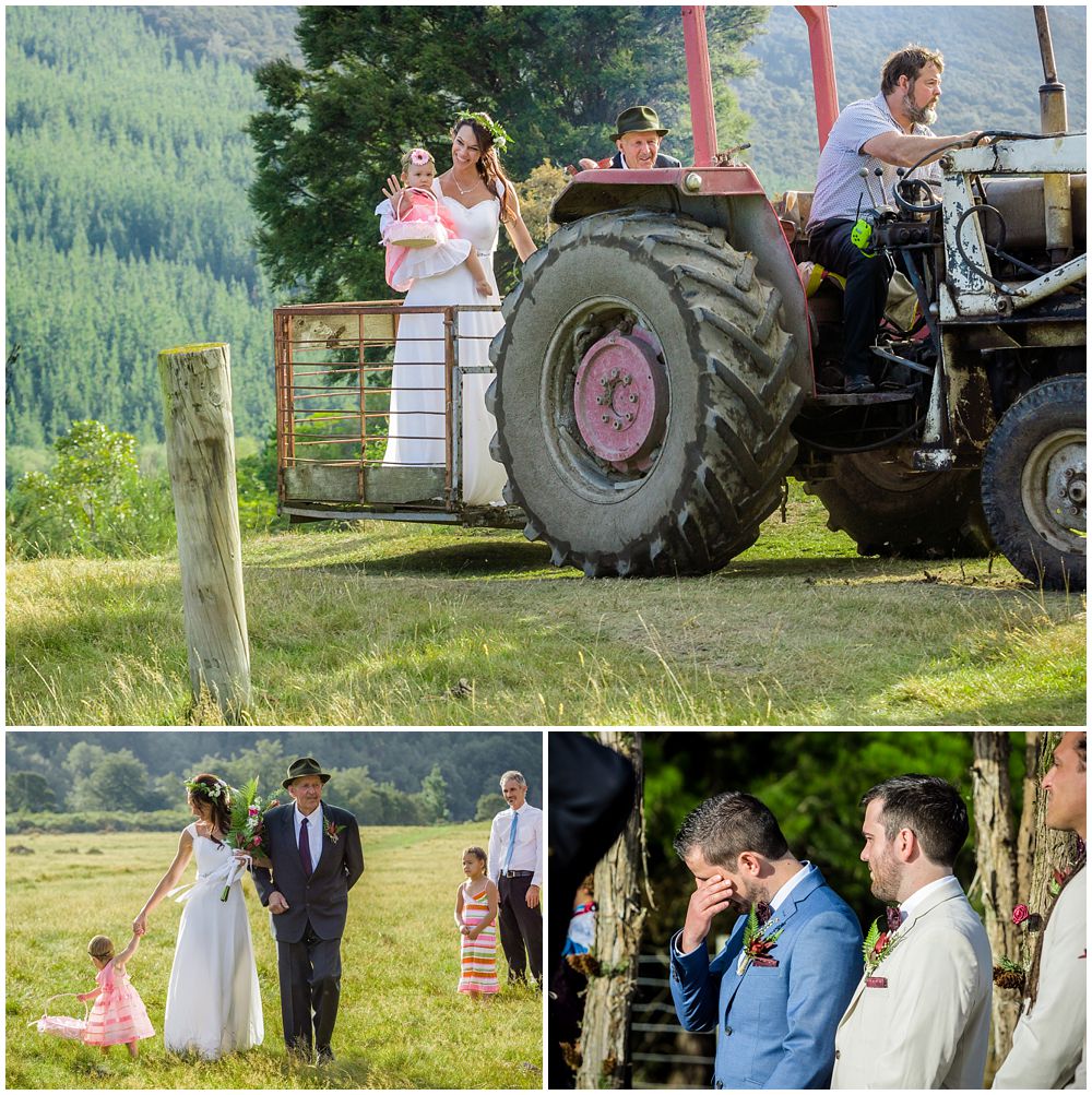 Farm Wedding ceremony by Wedding Photographer Christchurch