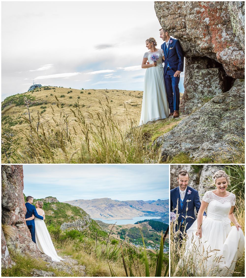 Tannery Wedding-bride-groom on the Port Hills in Christchurch