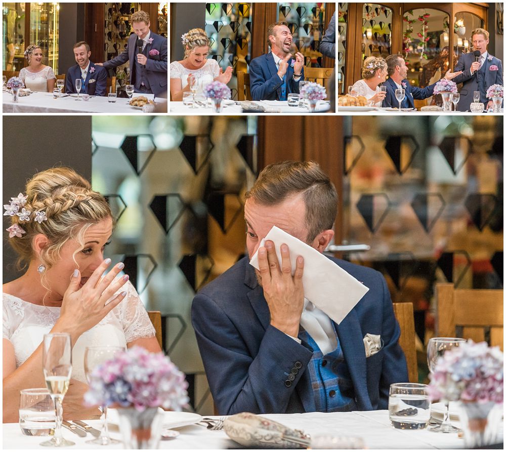 Tannery Wedding-Bride-groom shed some tears during wedding speeches 