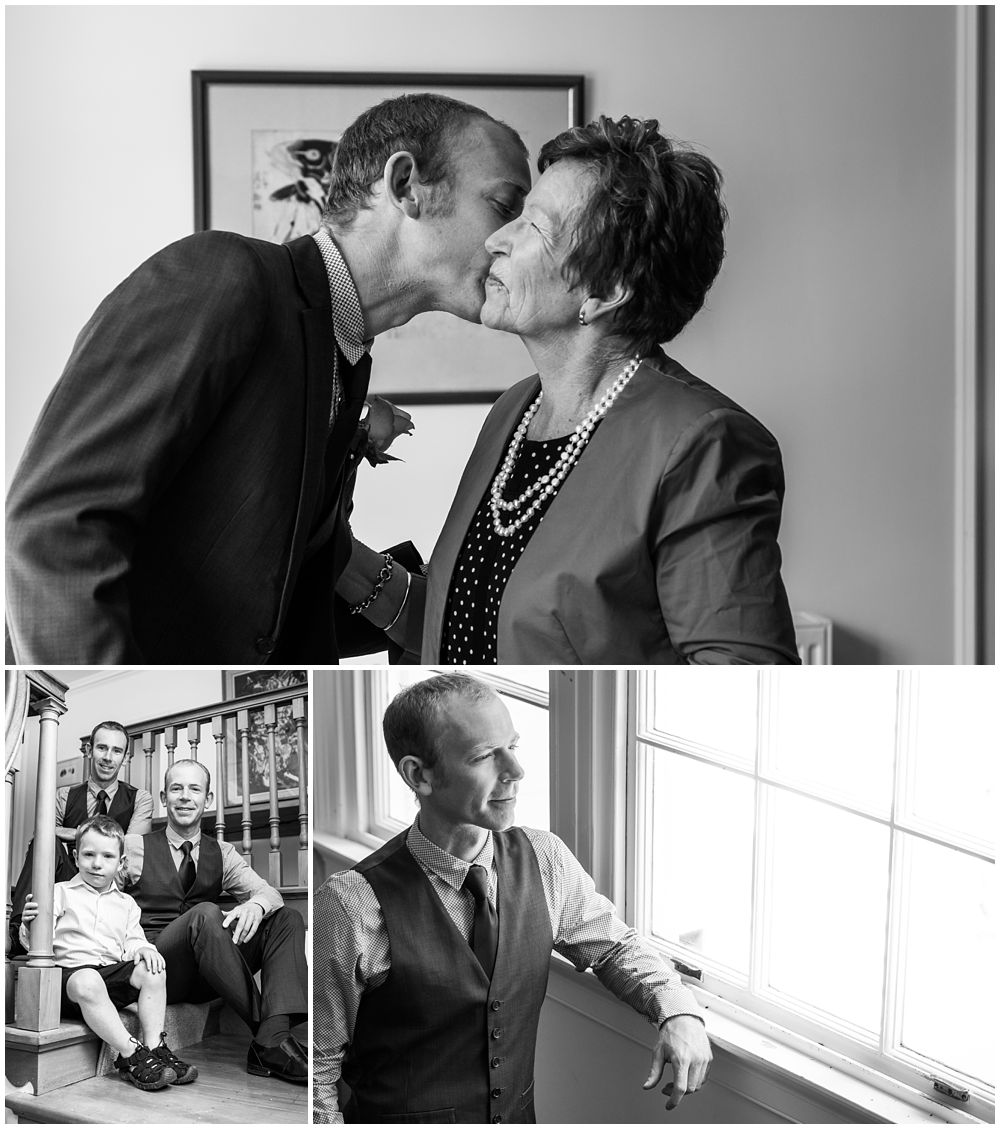 Tipapa Woolshep Wedding groom kissing mother on the cheek 