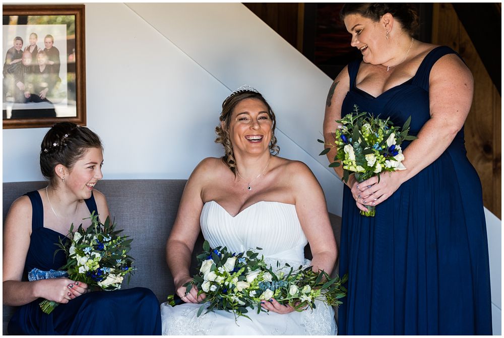 Bride and bridesmaids