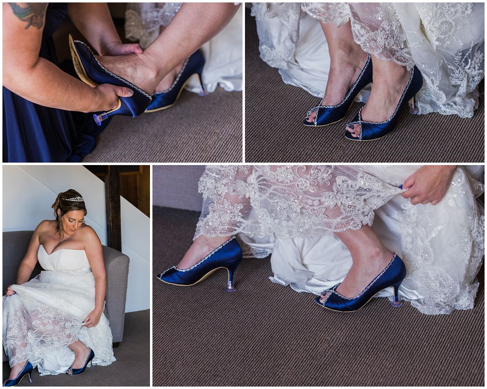 Bride's wedding shoes photo