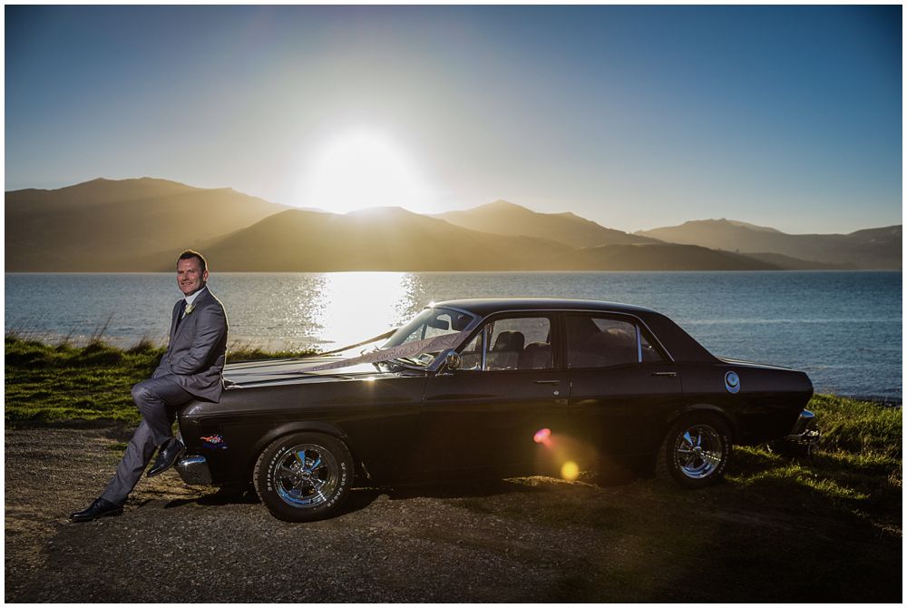 groom and car