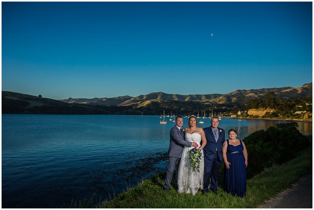 bridal party by the harbour