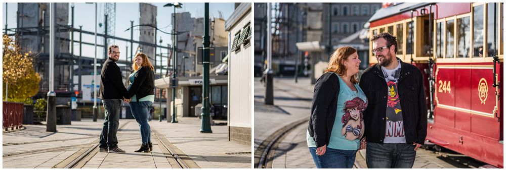 Cathedral Square Engagement Photos in Christchurch