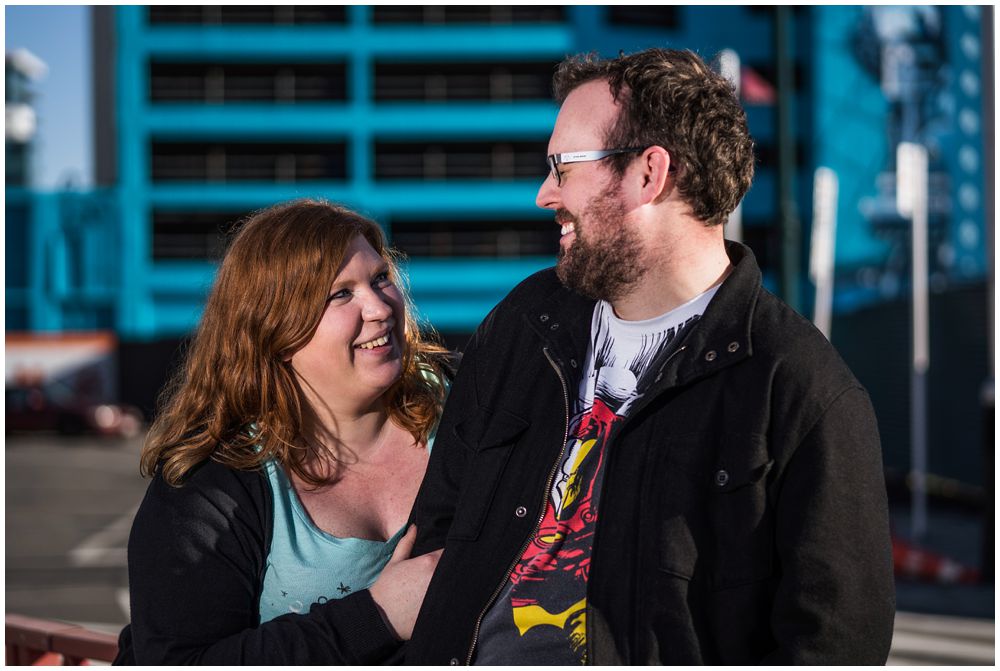 Loving couple on a Christchurch engagement shoot