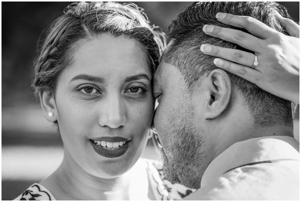 couple with heads touching in intimate way