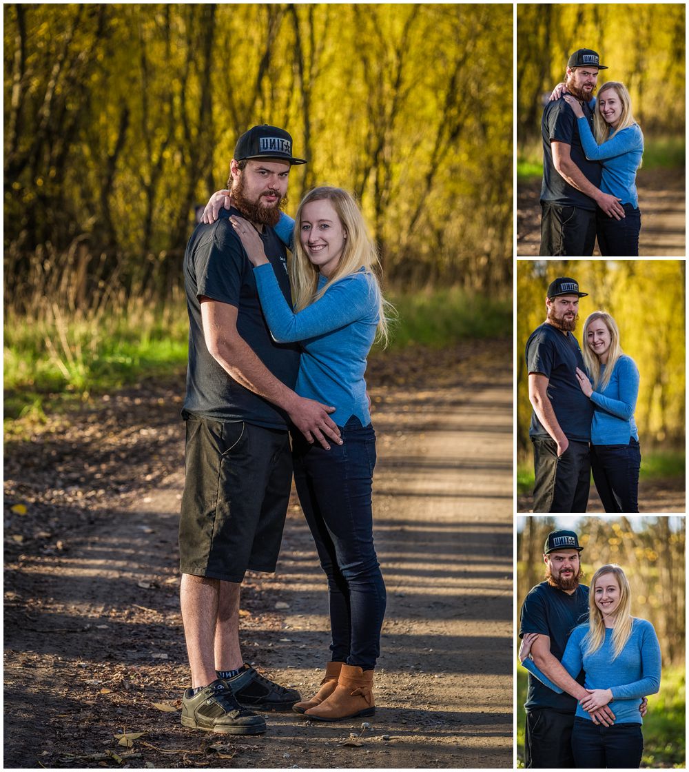 collage of couple in autumn